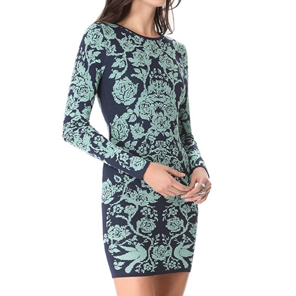 Torn by Ronny Kobo Green Long Sleeve Dress size Small